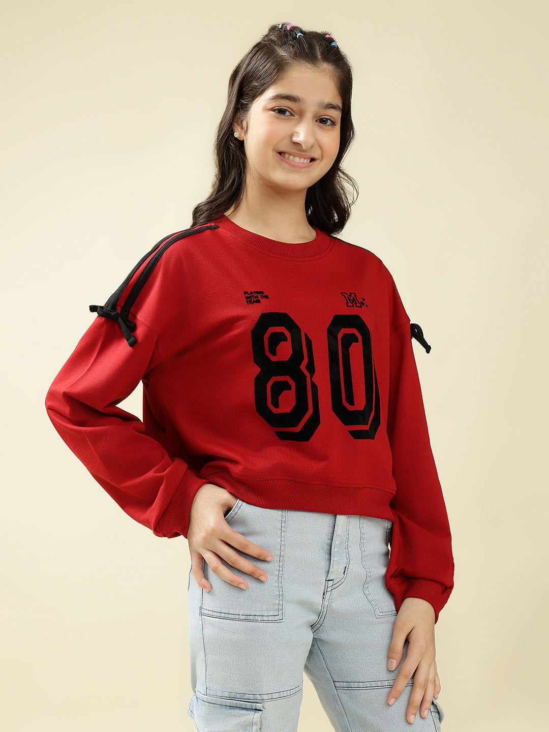 Lil Tomatoes Girls Cotton Looper Sweatshirt