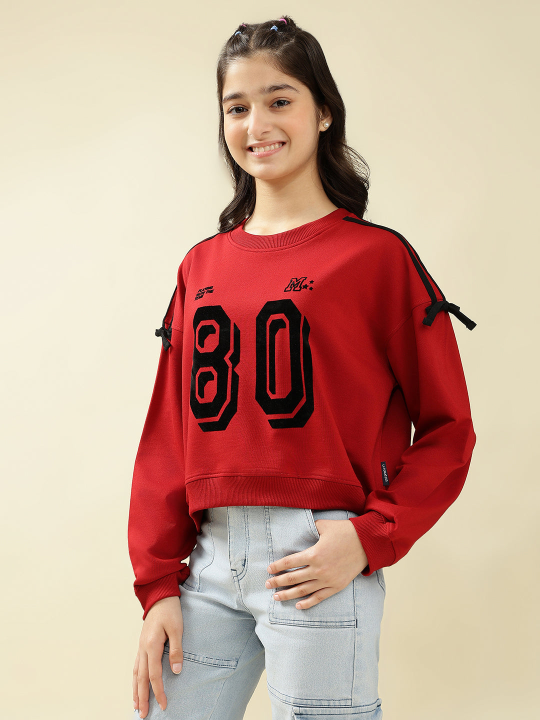 Lil Tomatoes Girls Cotton Looper Sweatshirt