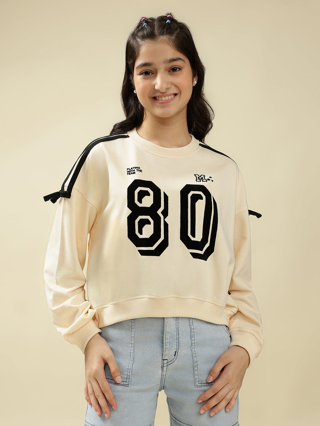 Lil Tomatoes Girls Cotton Looper Sweatshirt