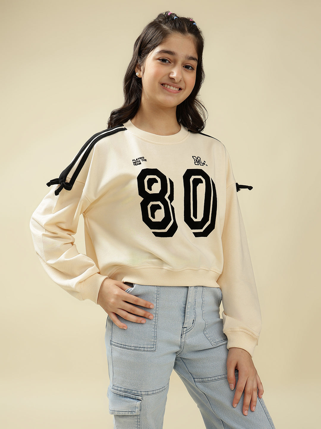 Lil Tomatoes Girls Cotton Looper Sweatshirt