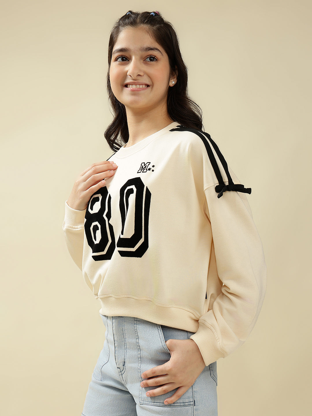 Lil Tomatoes Girls Cotton Looper Sweatshirt