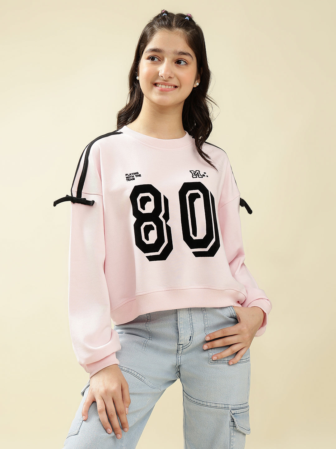 Lil Tomatoes Girls Cotton Looper Sweatshirt