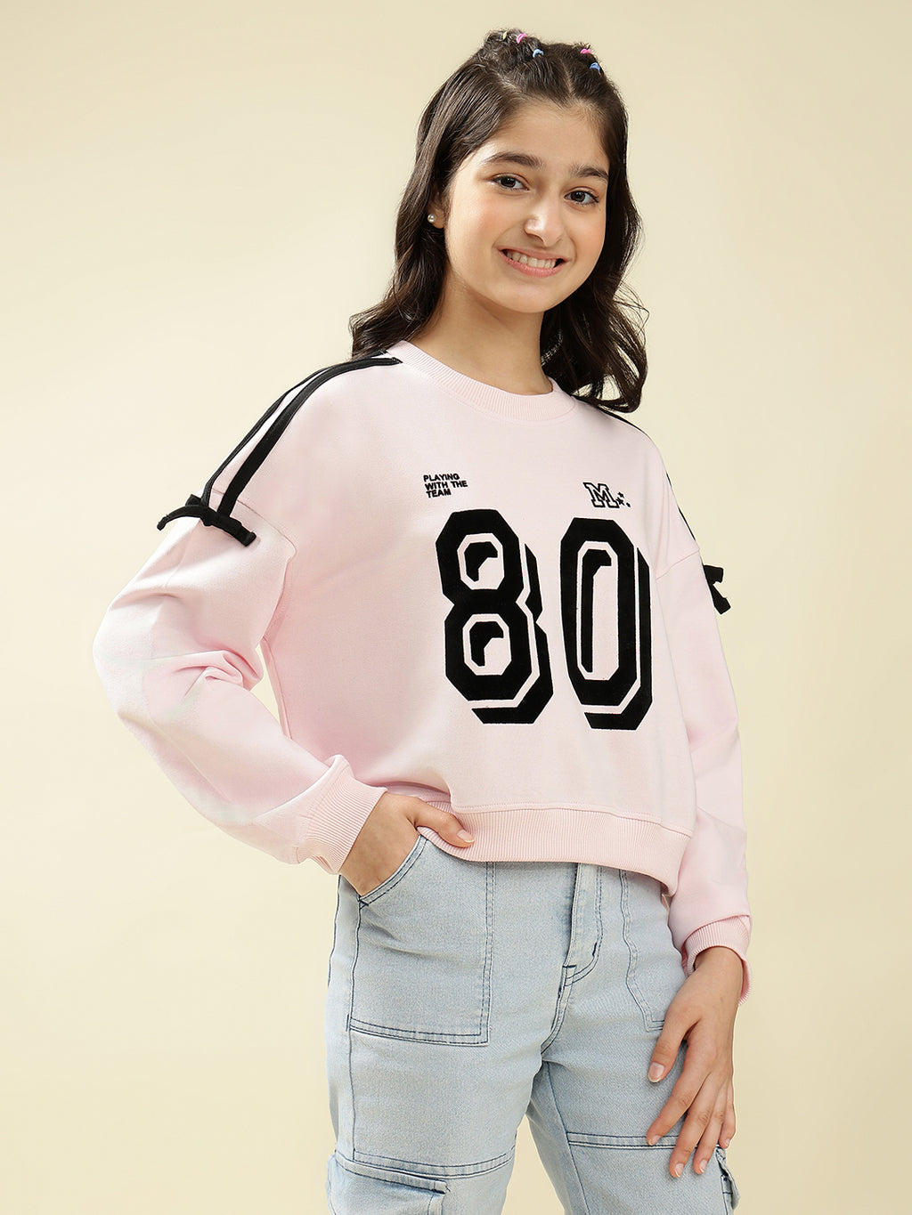 Lil Tomatoes Girls Cotton Looper Sweatshirt