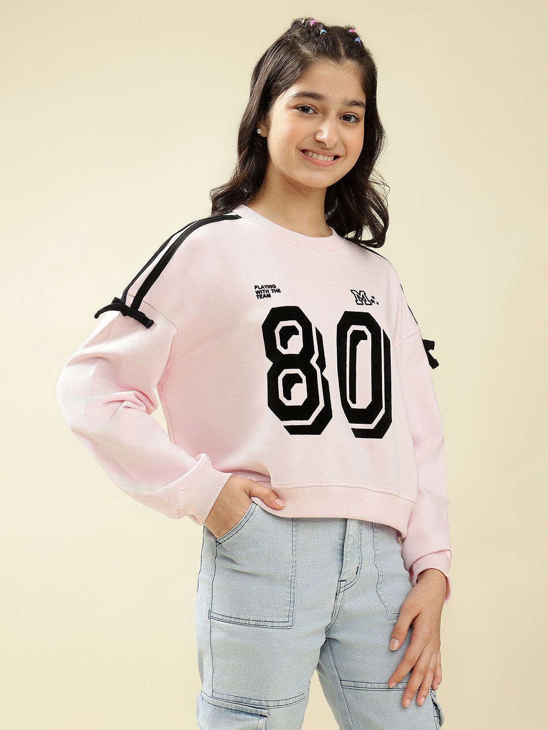 Lil Tomatoes Girls Cotton Looper Sweatshirt