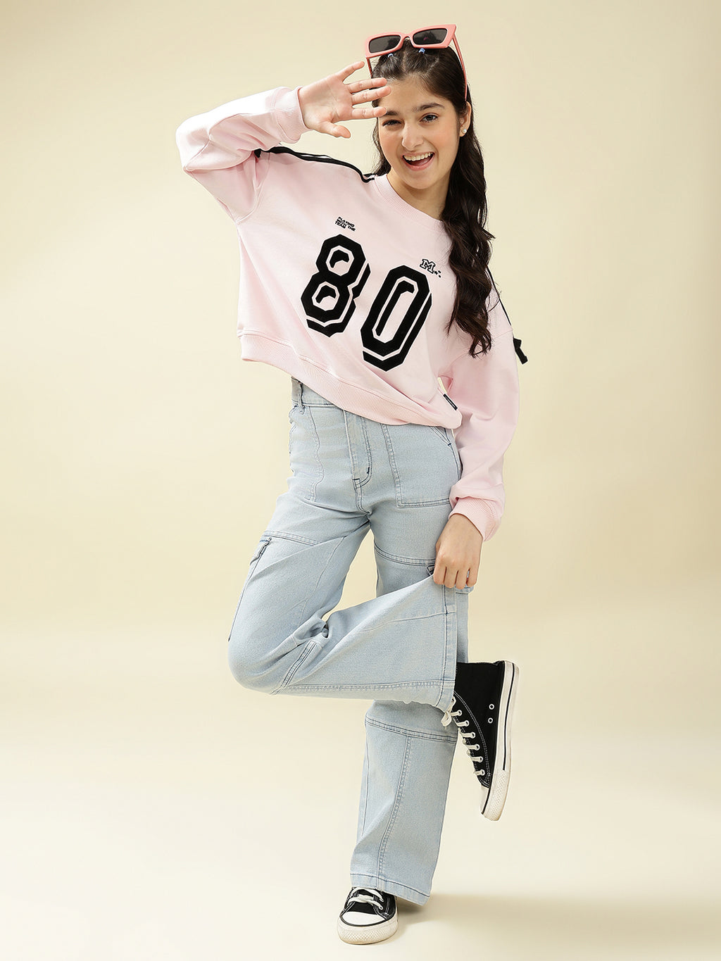 Lil Tomatoes Girls Cotton Looper Sweatshirt