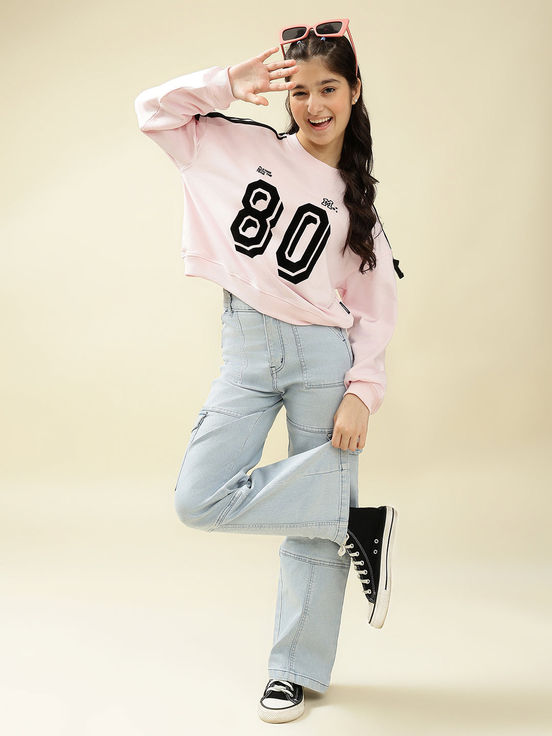 Lil Tomatoes Girls Cotton Looper Sweatshirt