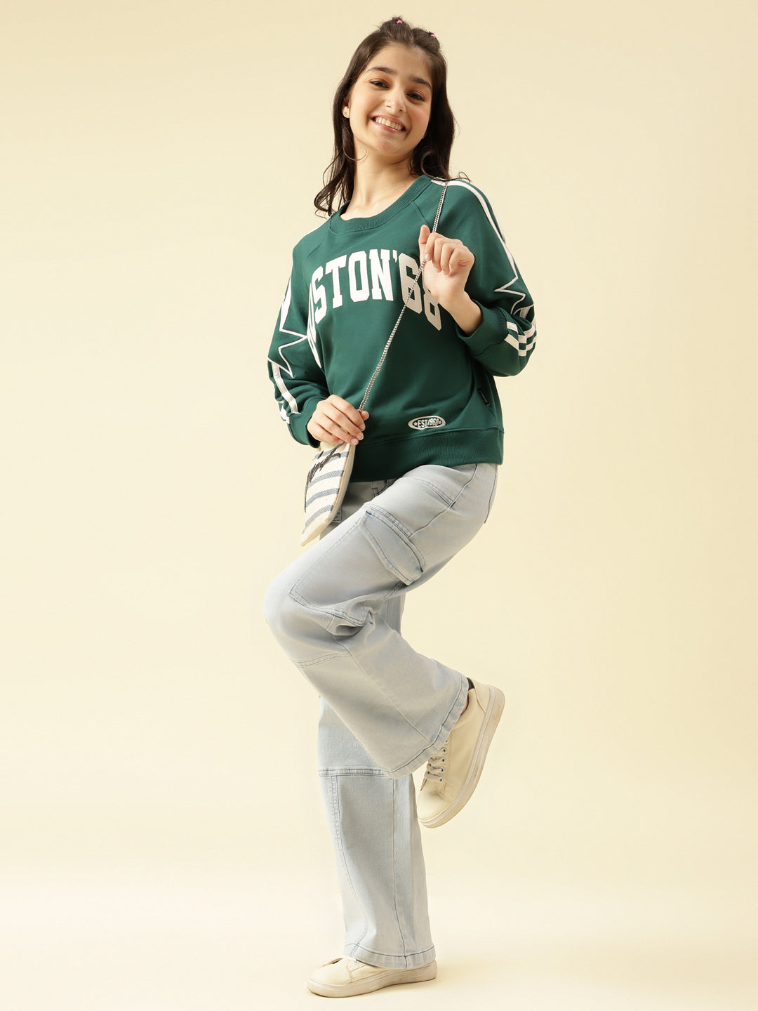 Lil Tomatoes Girls Cotton Looper Sweatshirt