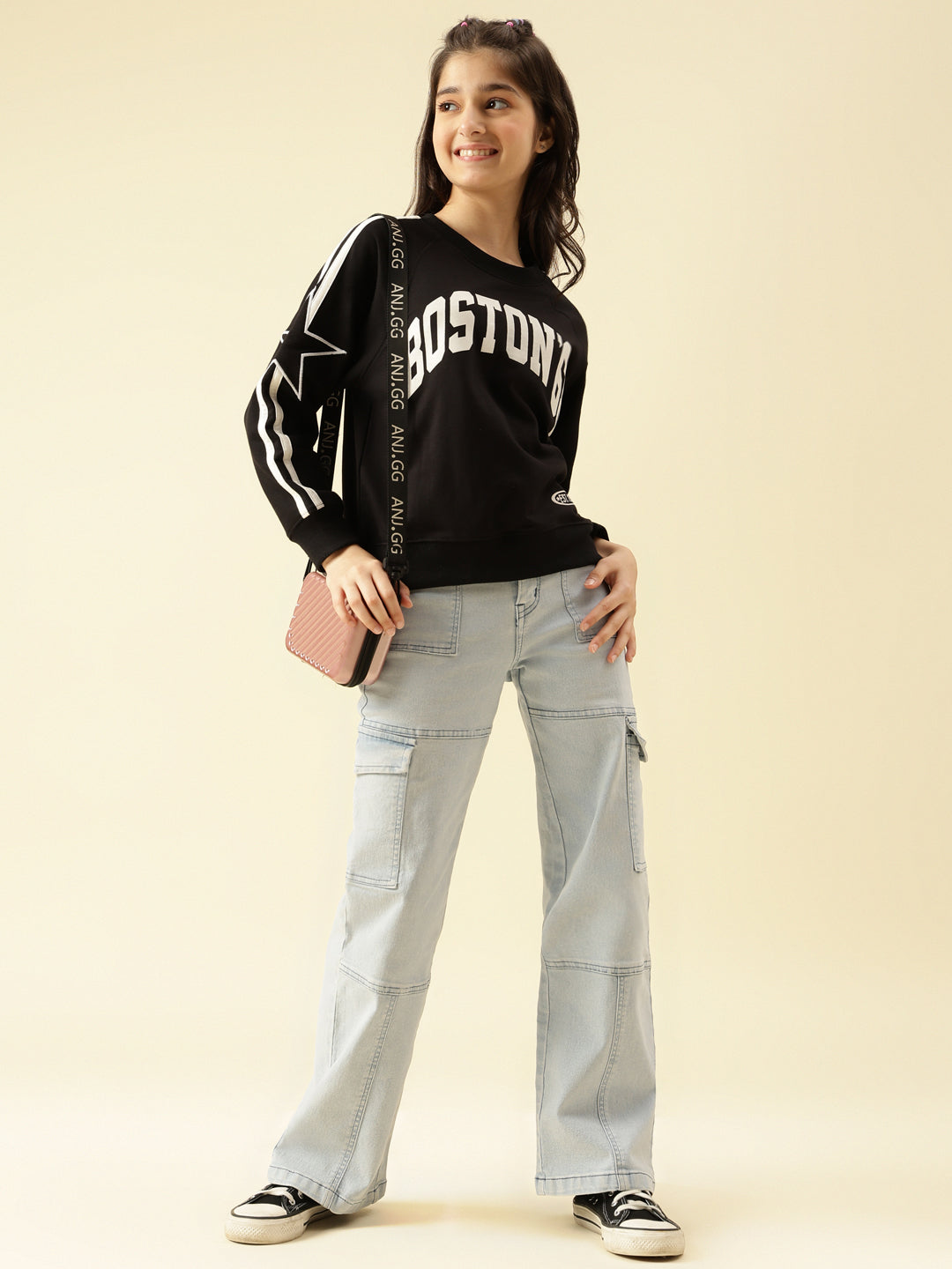 Lil Tomatoes Girls Cotton Looper Sweatshirt