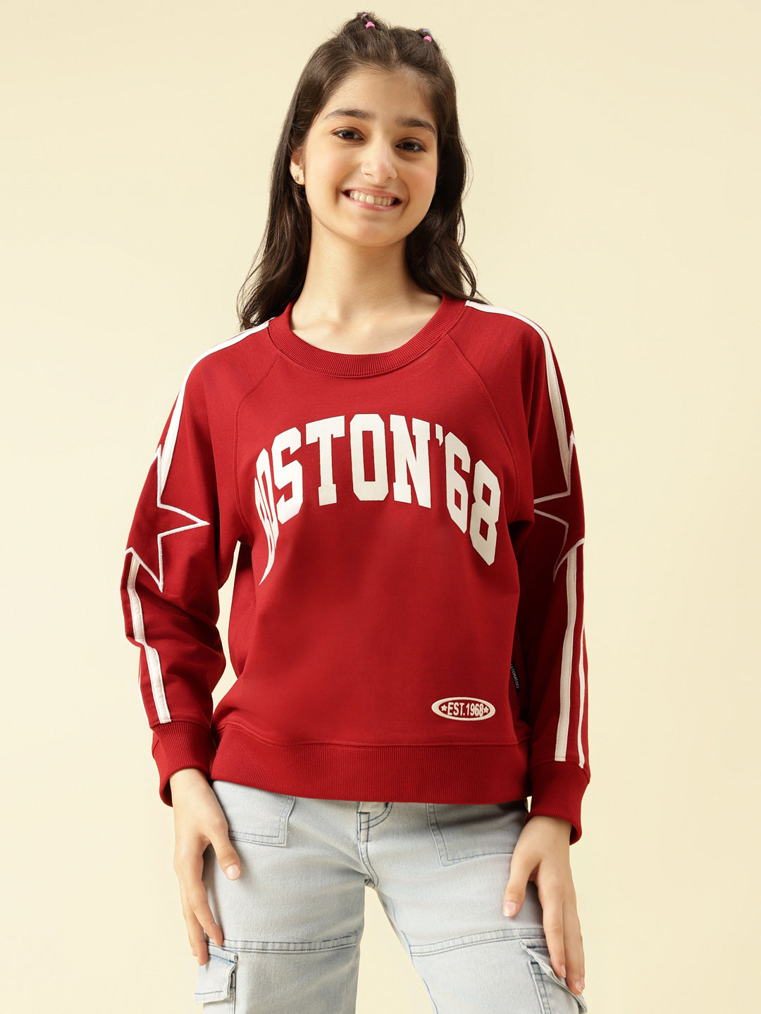 Lil Tomatoes Girls Cotton Looper Sweatshirt