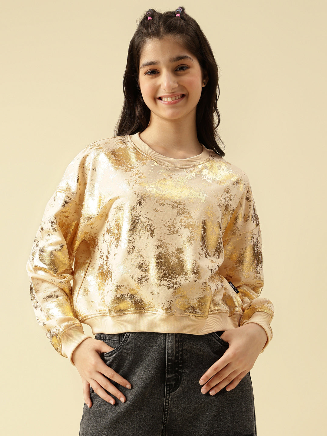 Lil Tomatoes Girls Cotton Looper Sweatshirt