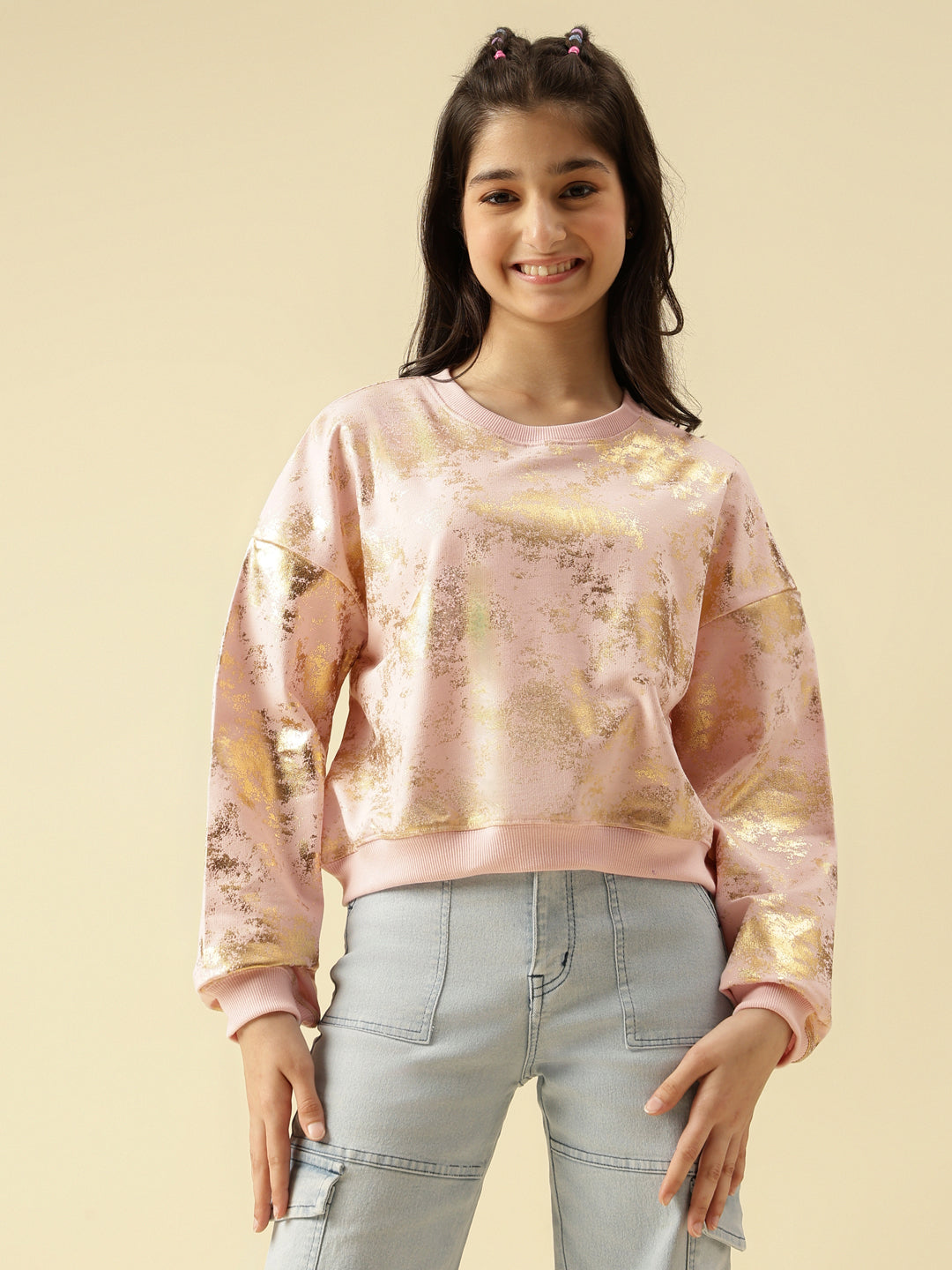 Lil Tomatoes Girls Cotton Looper Sweatshirt