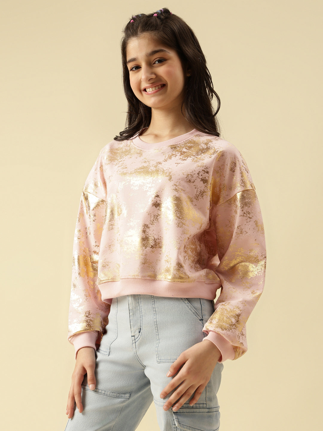 Lil Tomatoes Girls Cotton Looper Sweatshirt