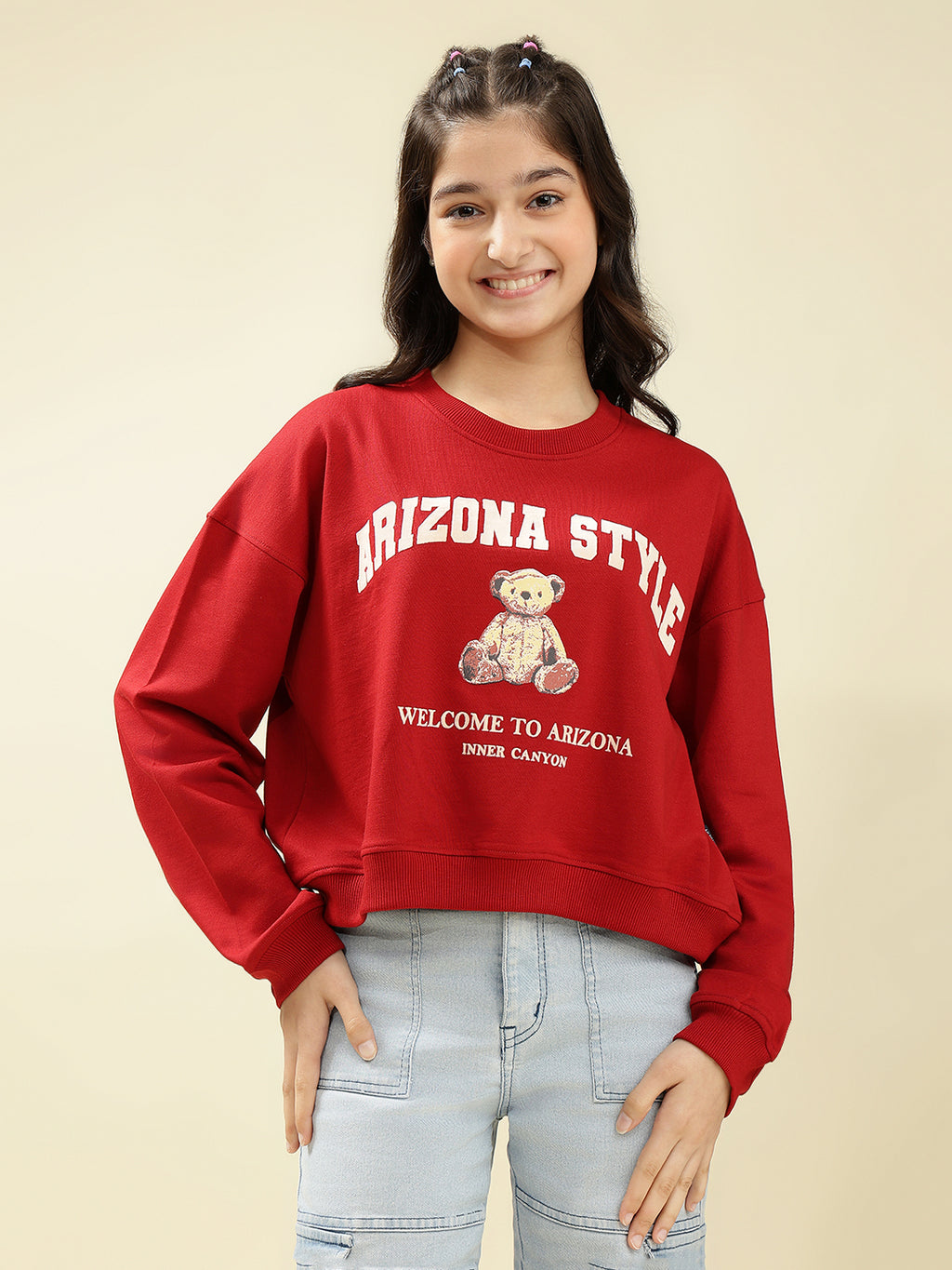Lil Tomatoes Girls Cotton Looper Sweatshirt