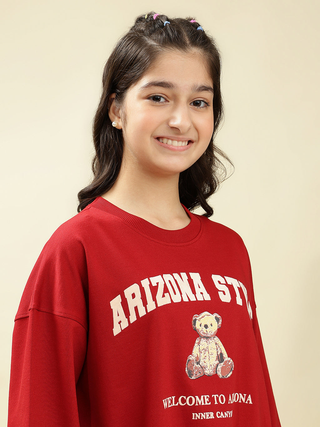 Lil Tomatoes Girls Cotton Looper Sweatshirt