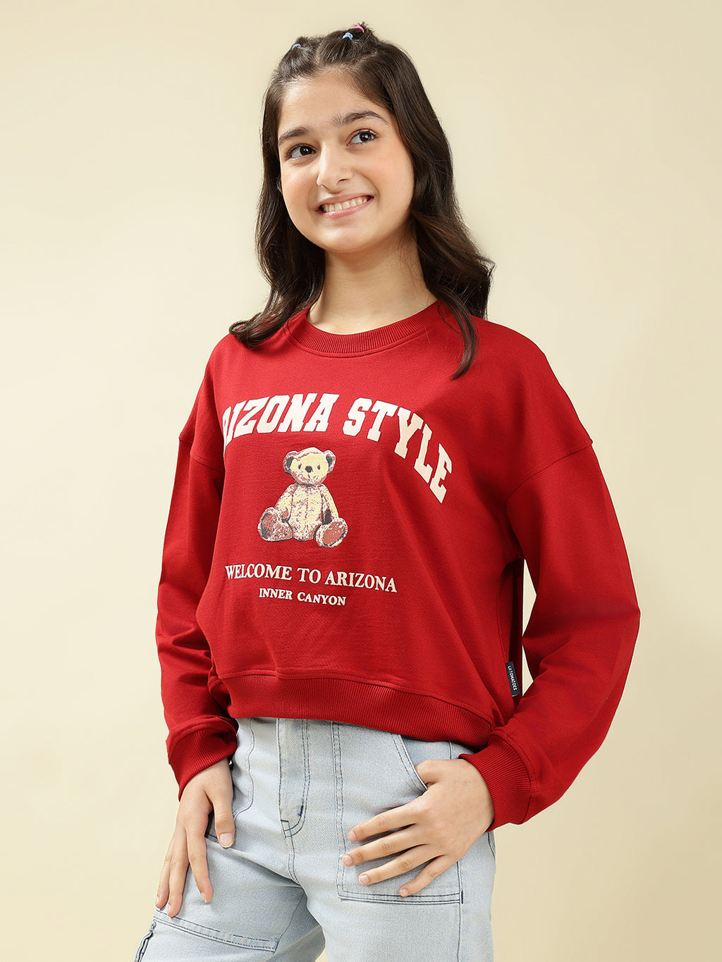 Lil Tomatoes Girls Cotton Looper Sweatshirt