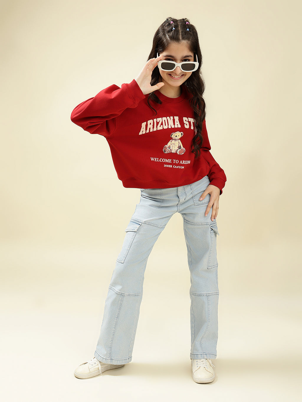 Lil Tomatoes Girls Cotton Looper Sweatshirt