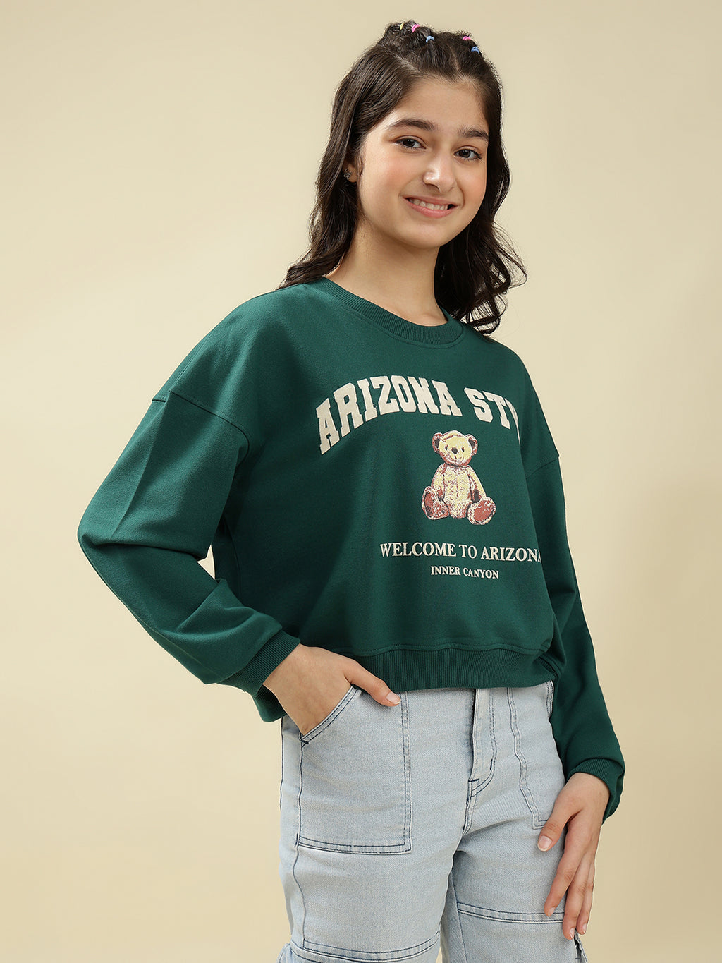 Lil Tomatoes Girls Cotton Looper Sweatshirt