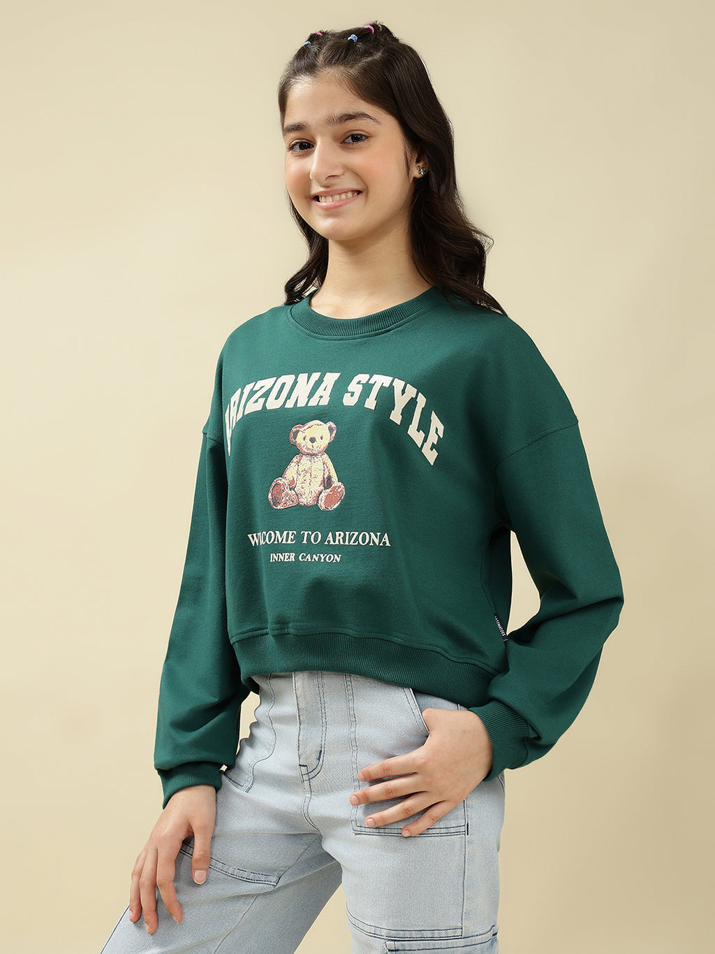 Lil Tomatoes Girls Cotton Looper Sweatshirt