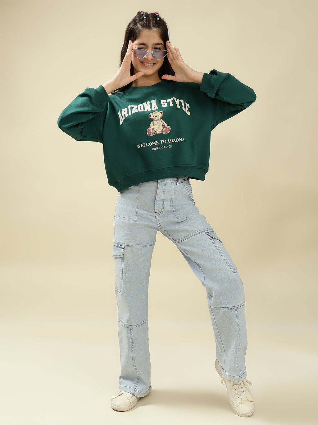 Lil Tomatoes Girls Cotton Looper Sweatshirt