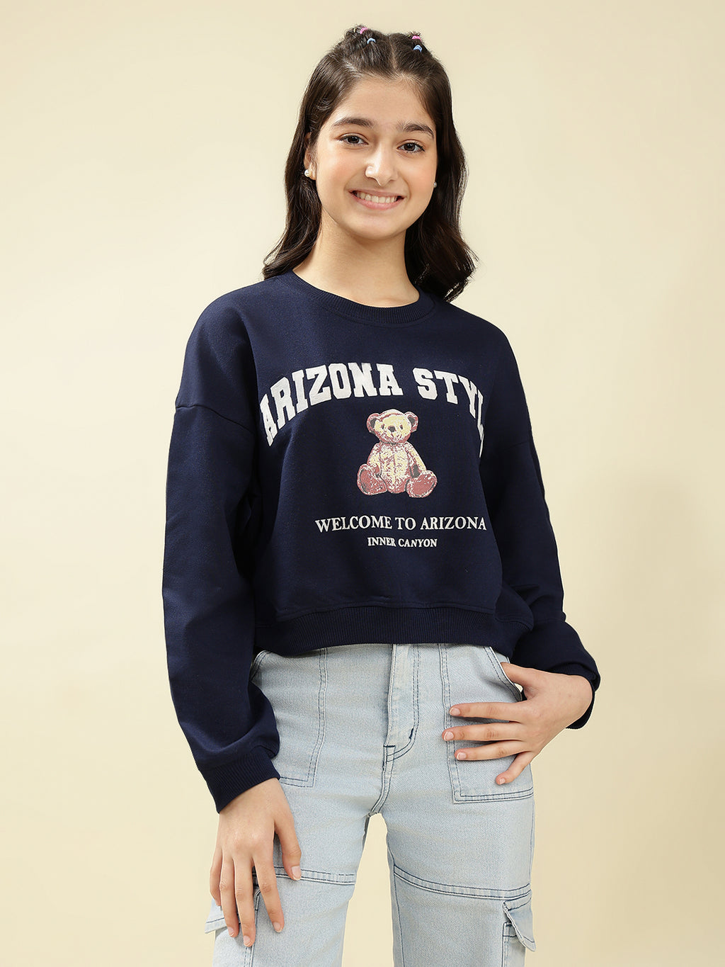 Lil Tomatoes Girls Cotton Looper Sweatshirt