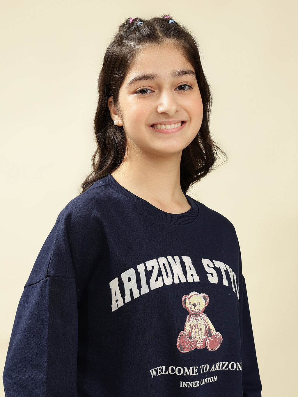 Lil Tomatoes Girls Cotton Looper Sweatshirt