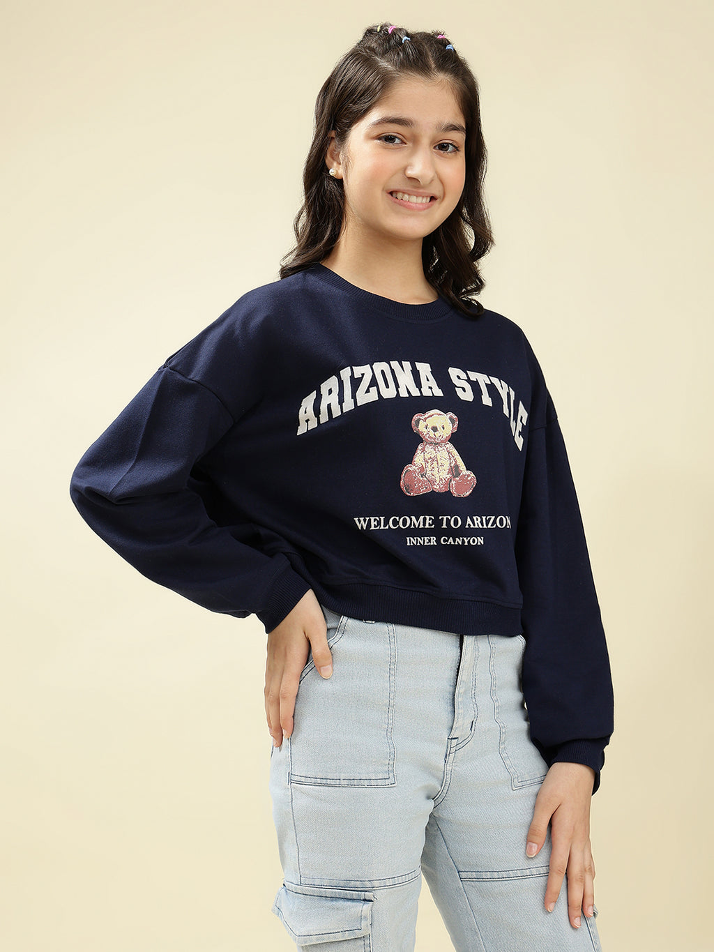 Lil Tomatoes Girls Cotton Looper Sweatshirt