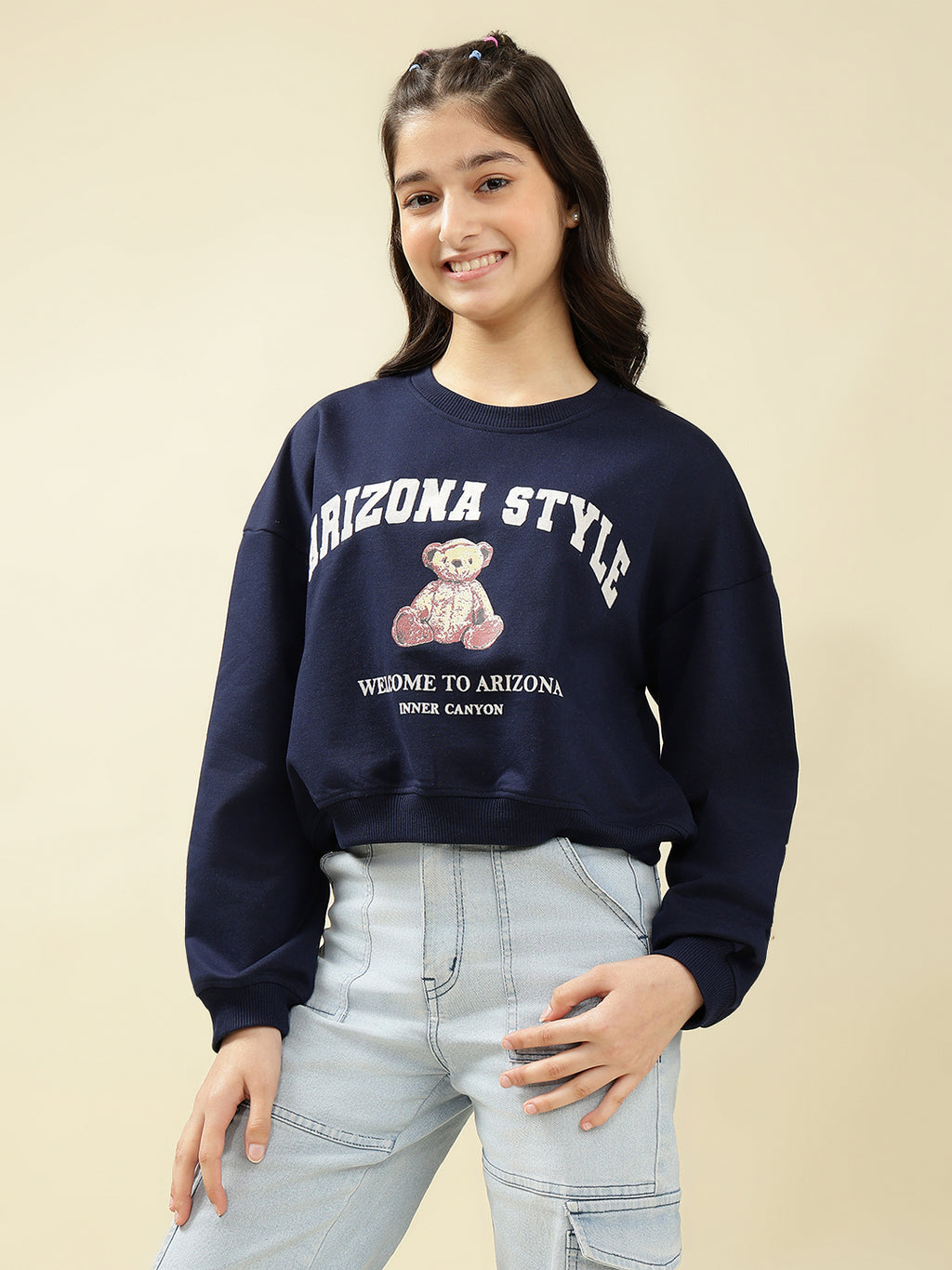 Lil Tomatoes Girls Cotton Looper Sweatshirt