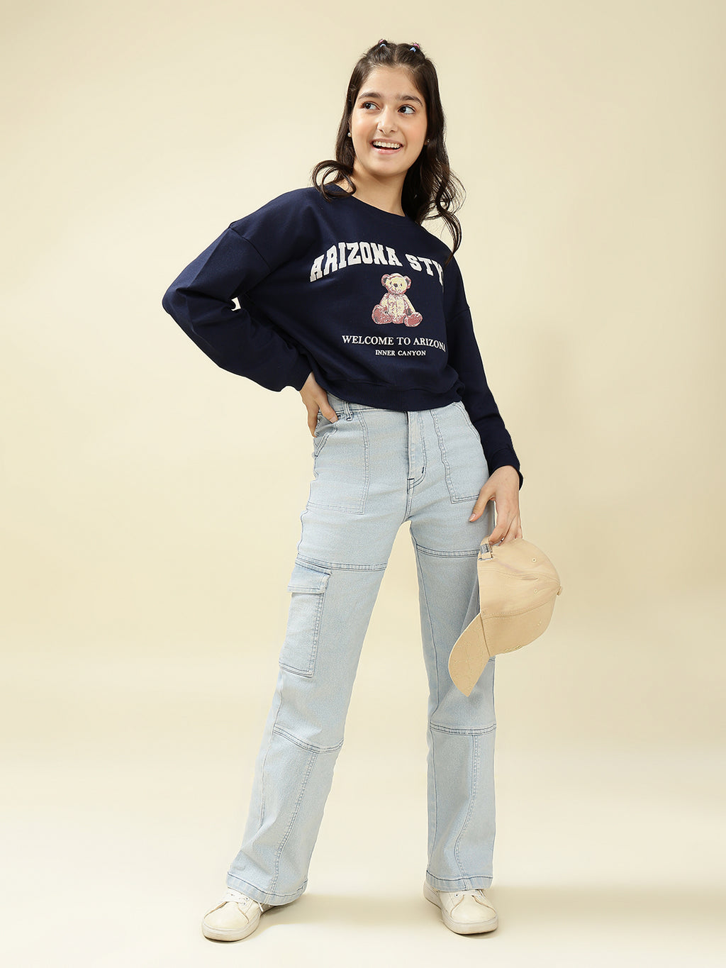 Lil Tomatoes Girls Cotton Looper Sweatshirt