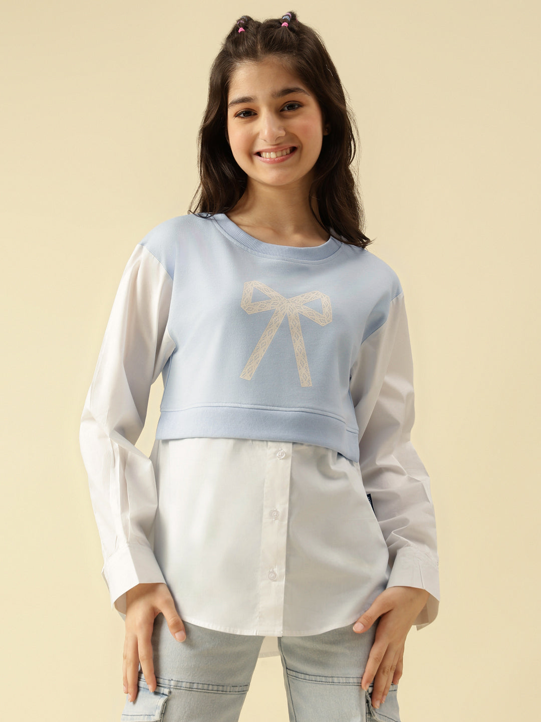 Lil Tomatoes Girls Cotton Looper Sweatshirt