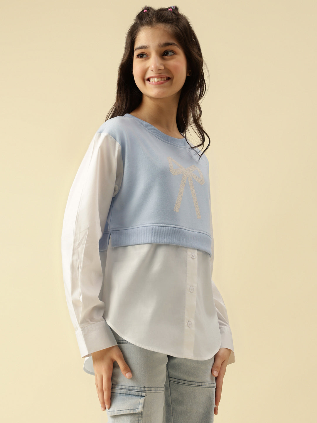 Lil Tomatoes Girls Cotton Looper Sweatshirt