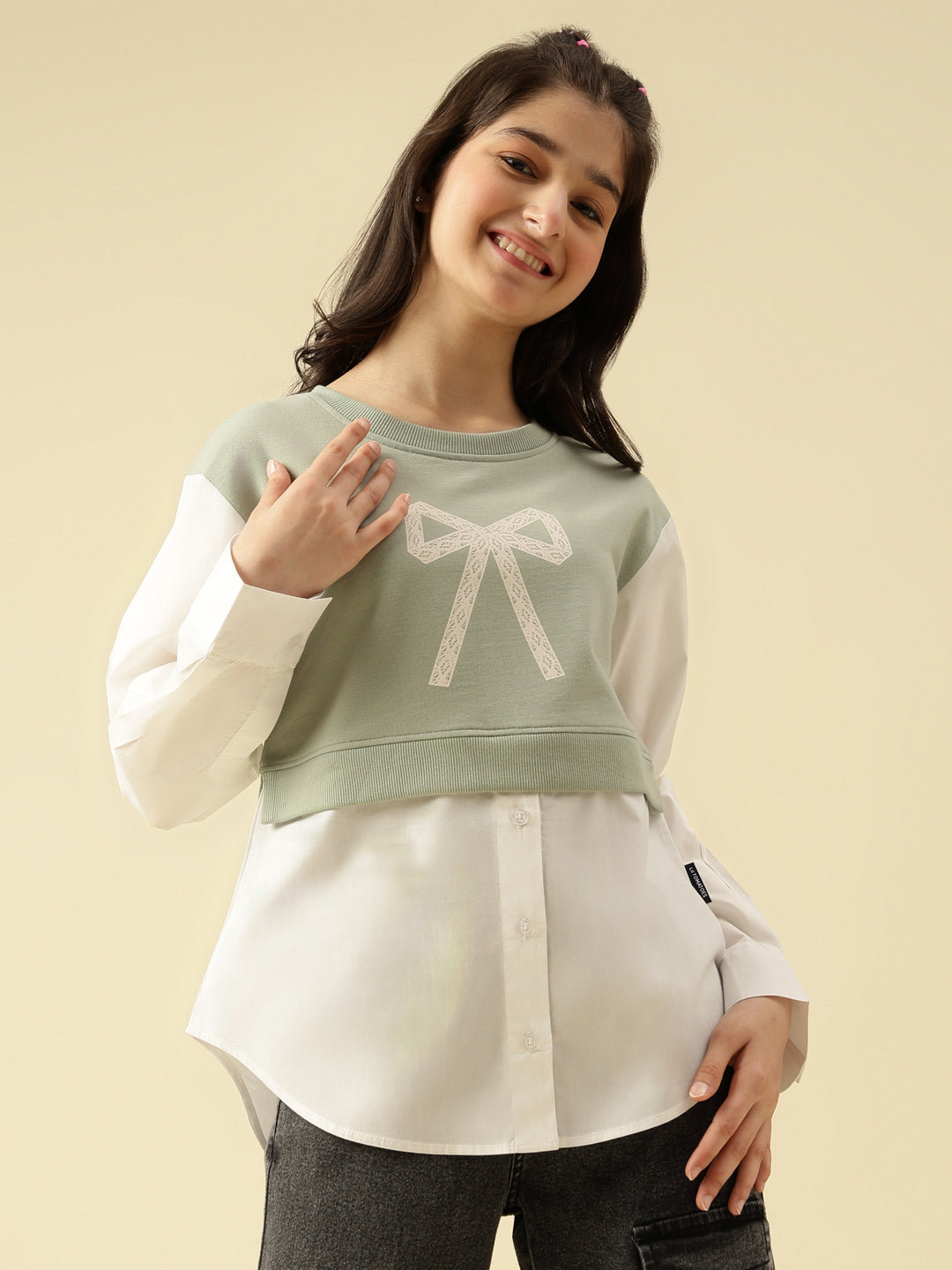Lil Tomatoes Girls Cotton Looper Sweatshirt