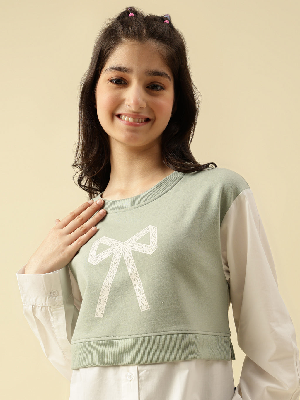 Lil Tomatoes Girls Cotton Looper Sweatshirt