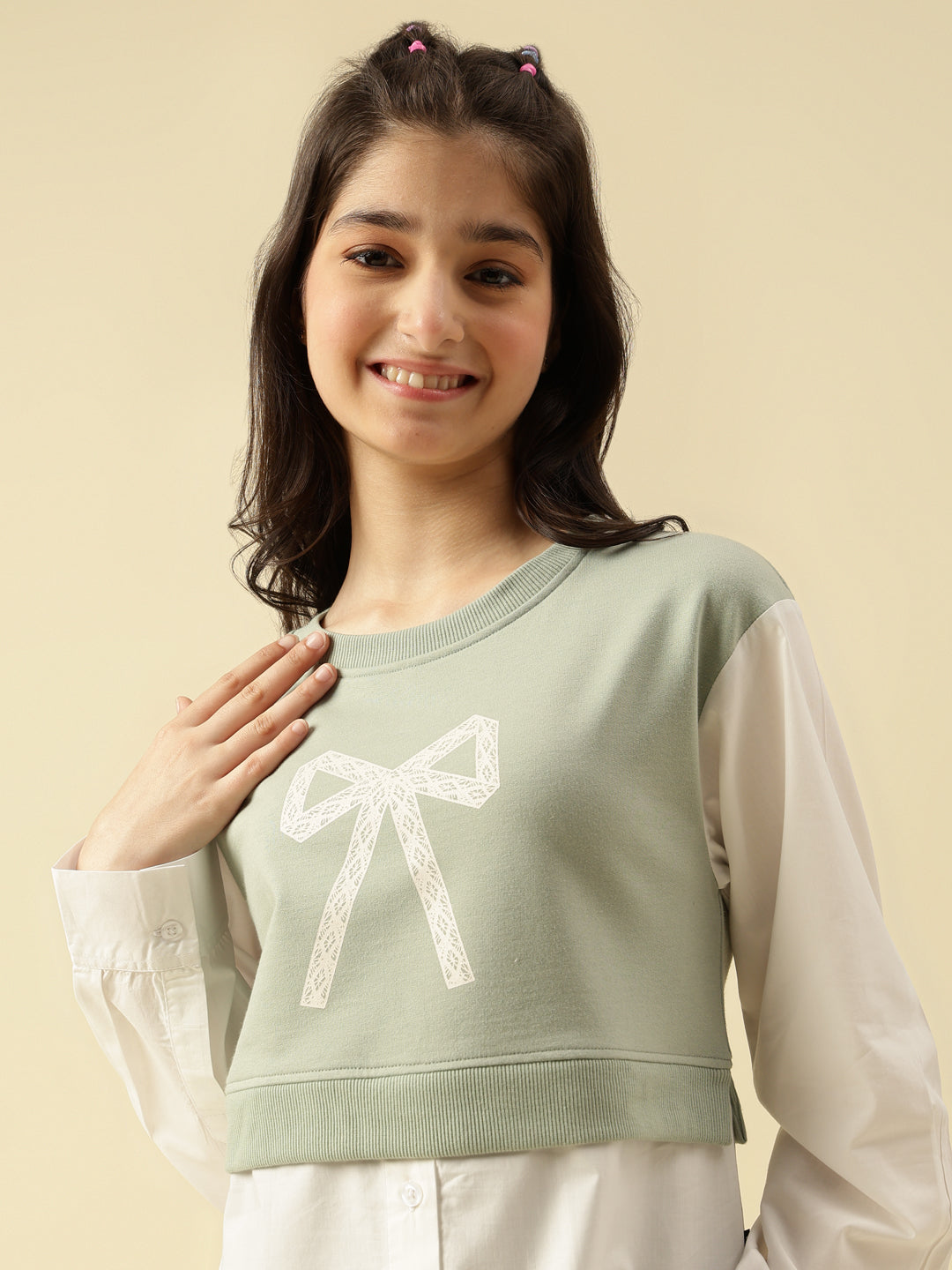 Lil Tomatoes Girls Cotton Looper Sweatshirt