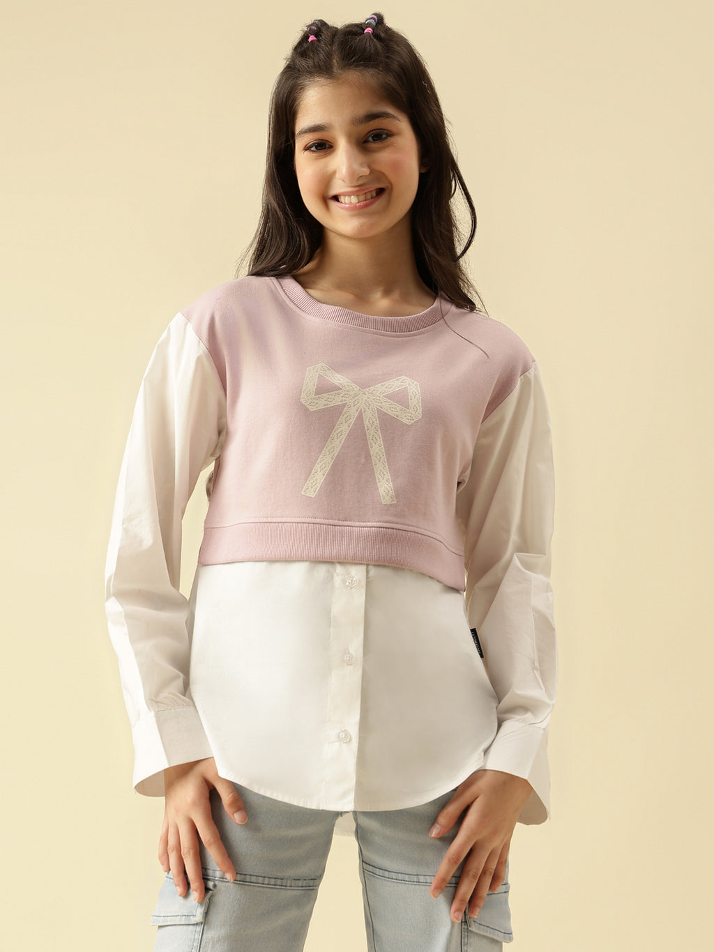 Lil Tomatoes Girls Cotton Looper Sweatshirt