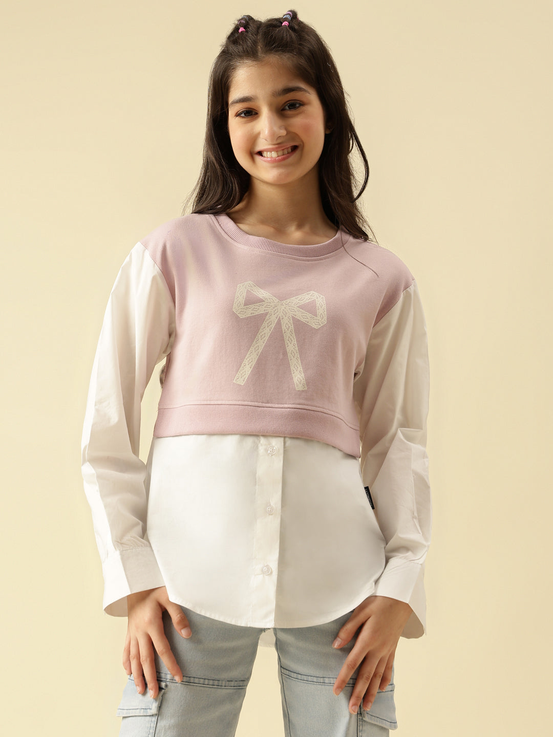 Lil Tomatoes Girls Cotton Looper Sweatshirt