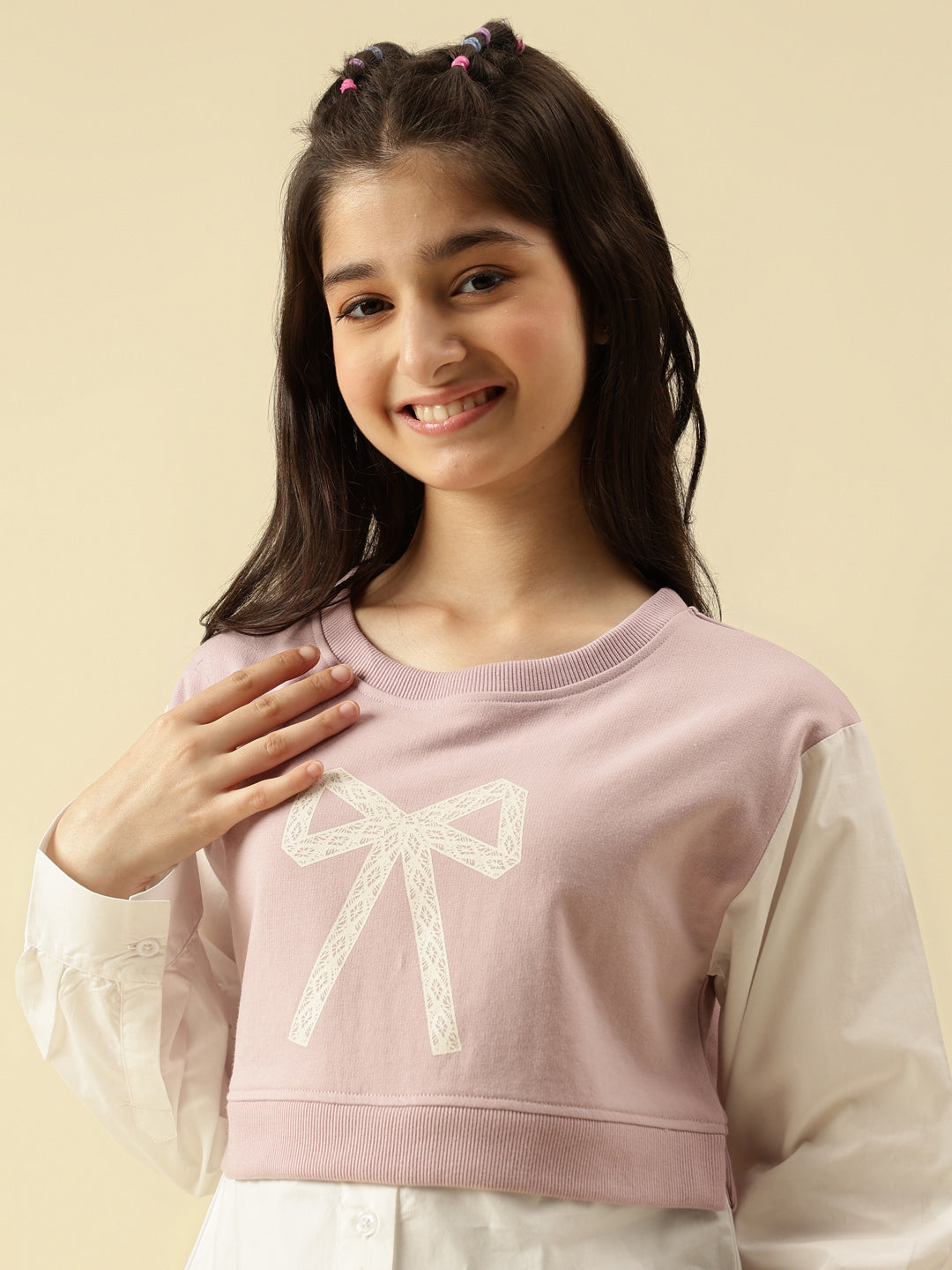 Lil Tomatoes Girls Cotton Looper Sweatshirt