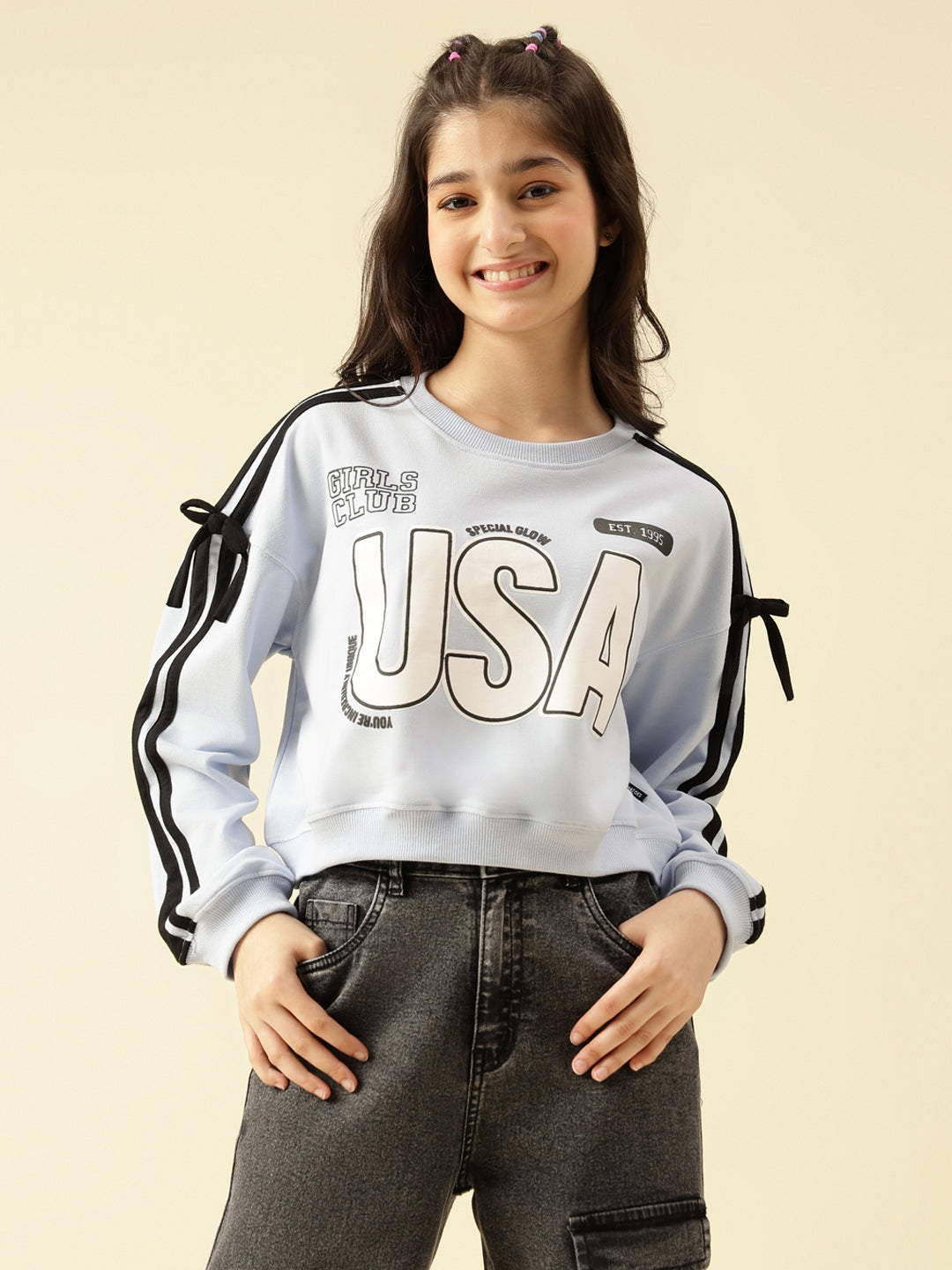 Lil Tomatoes Girls Cotton Looper Sweatshirt