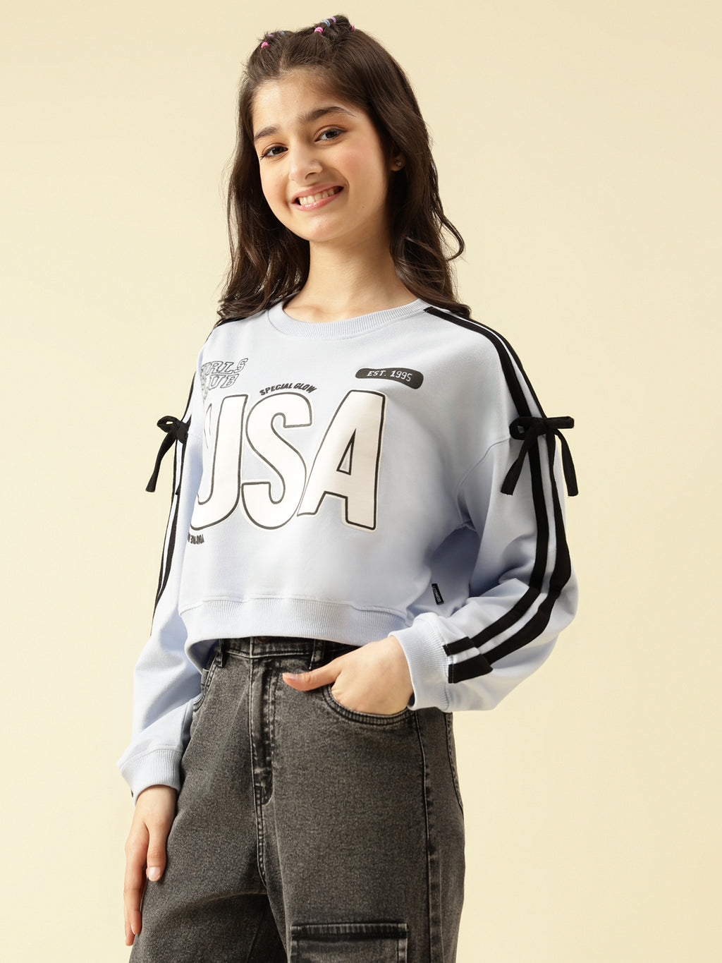 Lil Tomatoes Girls Cotton Looper Sweatshirt