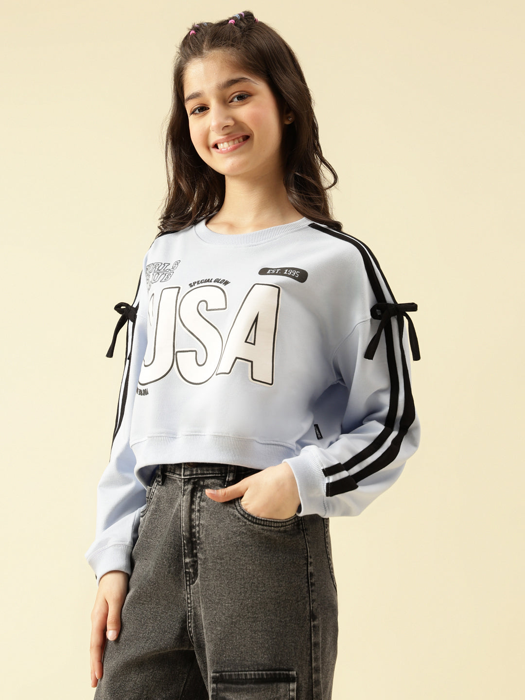 Lil Tomatoes Girls Cotton Looper Sweatshirt