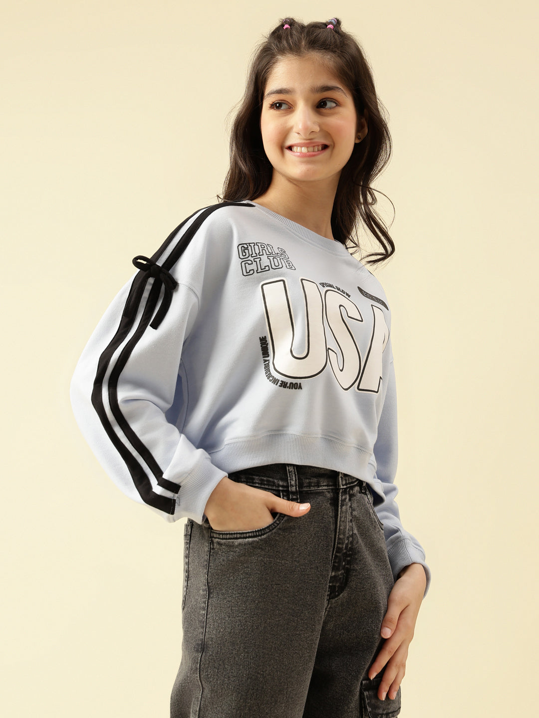 Lil Tomatoes Girls Cotton Looper Sweatshirt