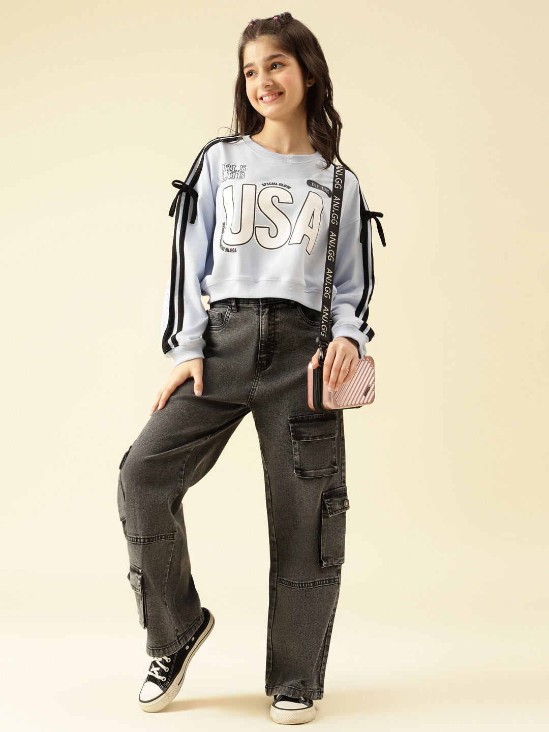 Lil Tomatoes Girls Cotton Looper Sweatshirt
