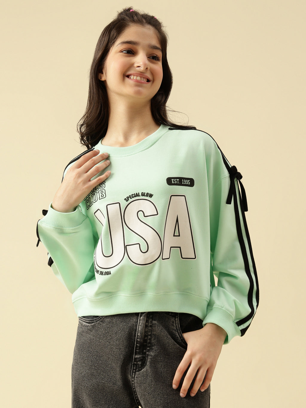 Lil Tomatoes Girls Cotton Looper Sweatshirt