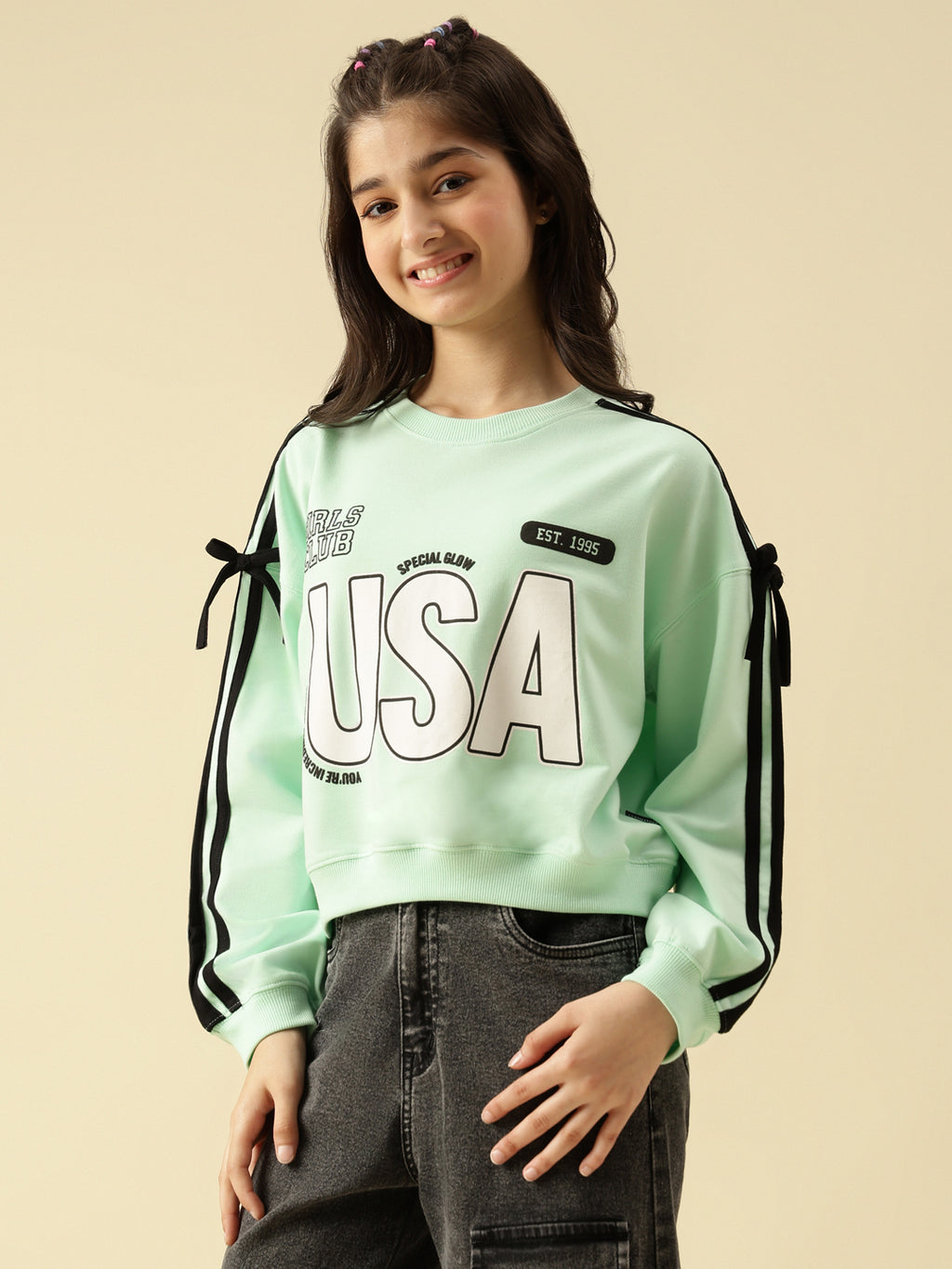 Lil Tomatoes Girls Cotton Looper Sweatshirt