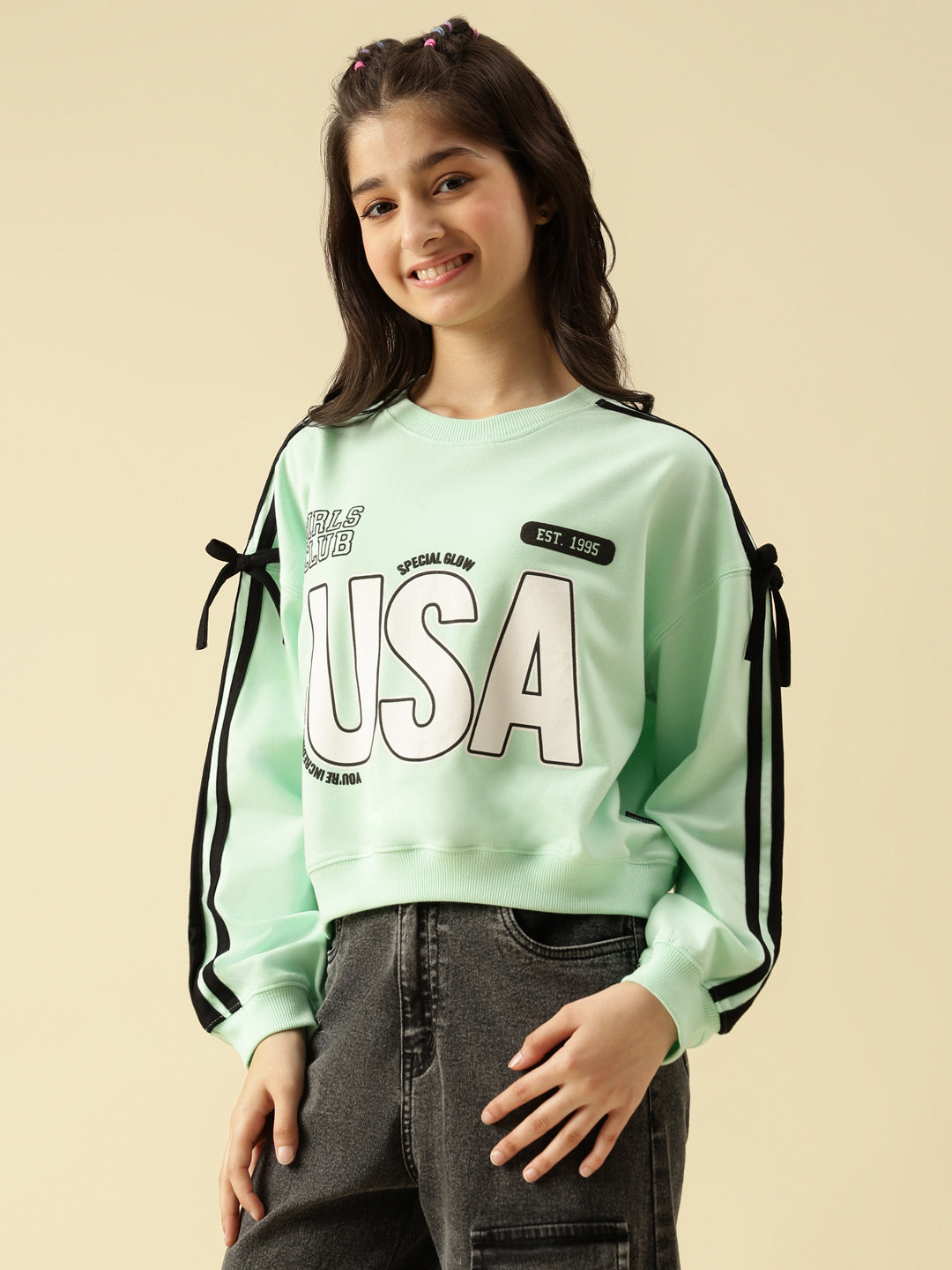 Lil Tomatoes Girls Cotton Looper Sweatshirt
