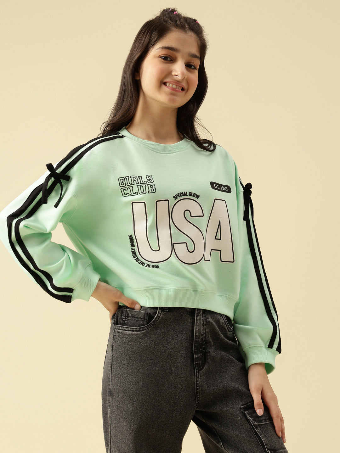 Lil Tomatoes Girls Cotton Looper Sweatshirt