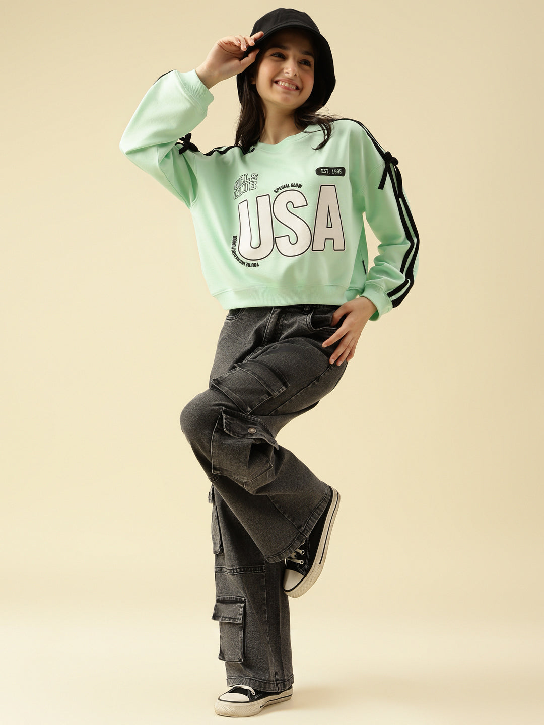 Lil Tomatoes Girls Cotton Looper Sweatshirt