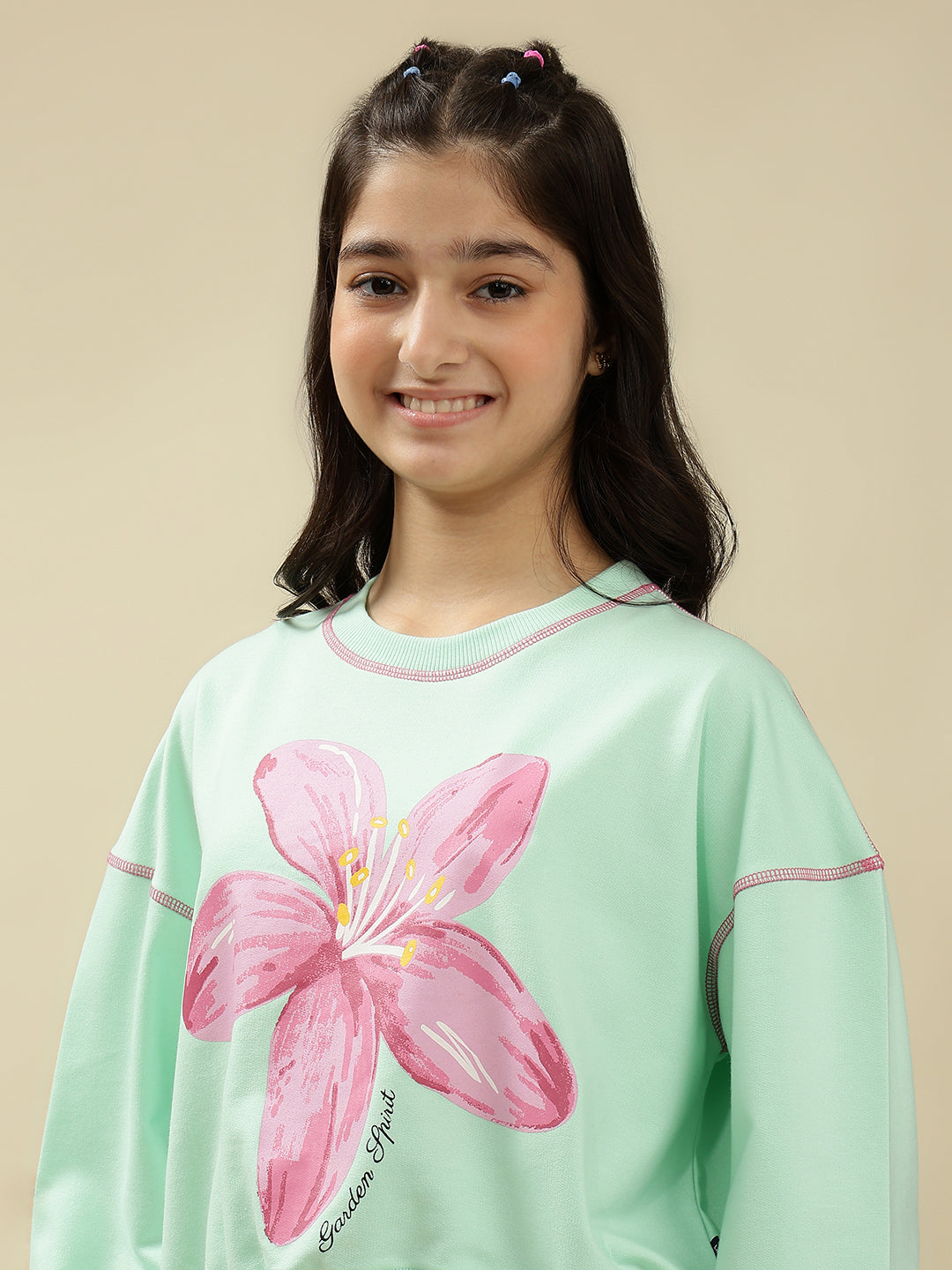 Lil Tomatoes Girls Cotton Looper Sweatshirt
