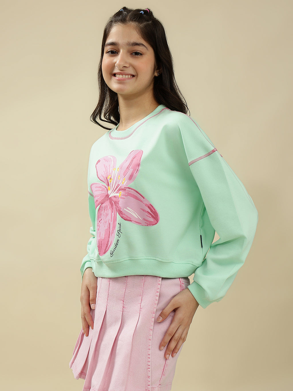 Lil Tomatoes Girls Cotton Looper Sweatshirt