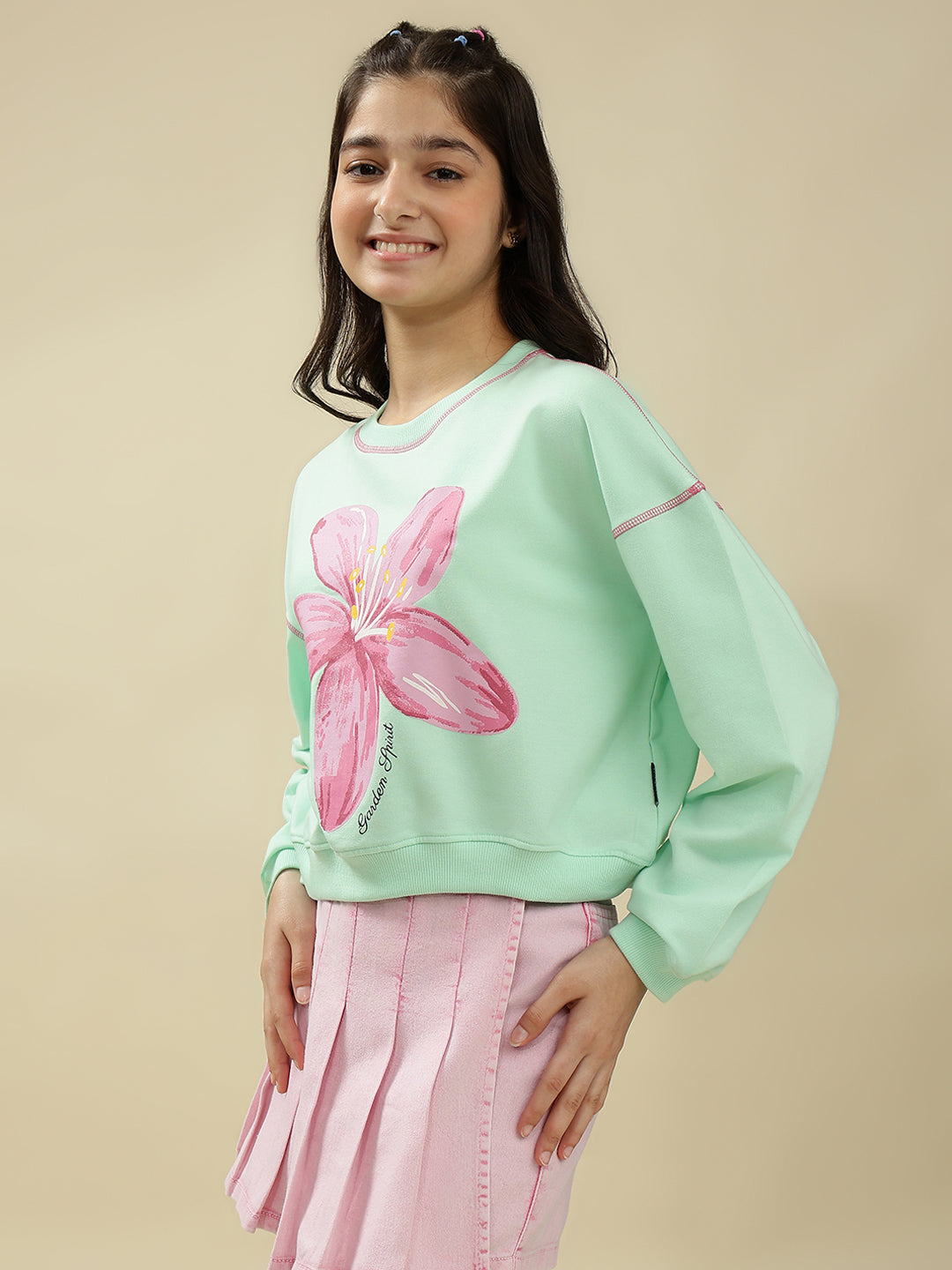 Lil Tomatoes Girls Cotton Looper Sweatshirt