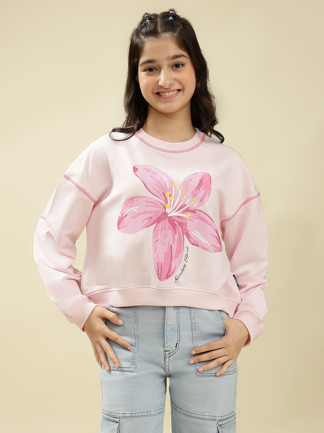 Lil Tomatoes Girls Cotton Looper Sweatshirt